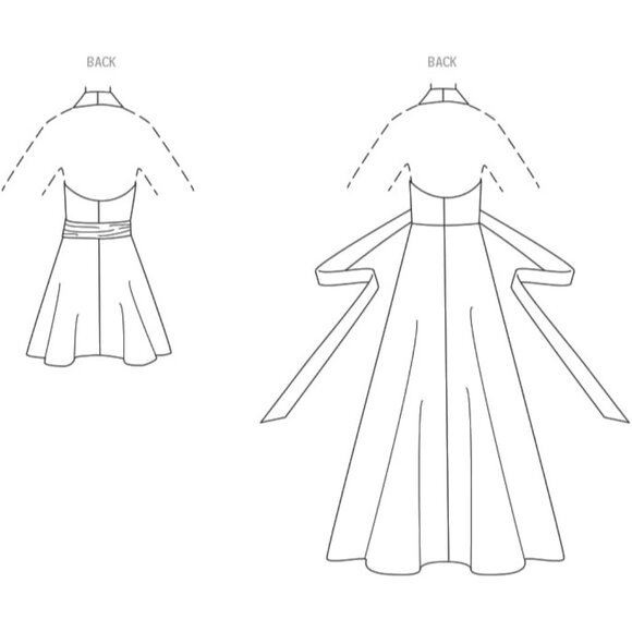 Simplicity S9793 Misses Tie-Front Wrap Halter Dress Pattern Size 18-26 - Picture 3 of 6